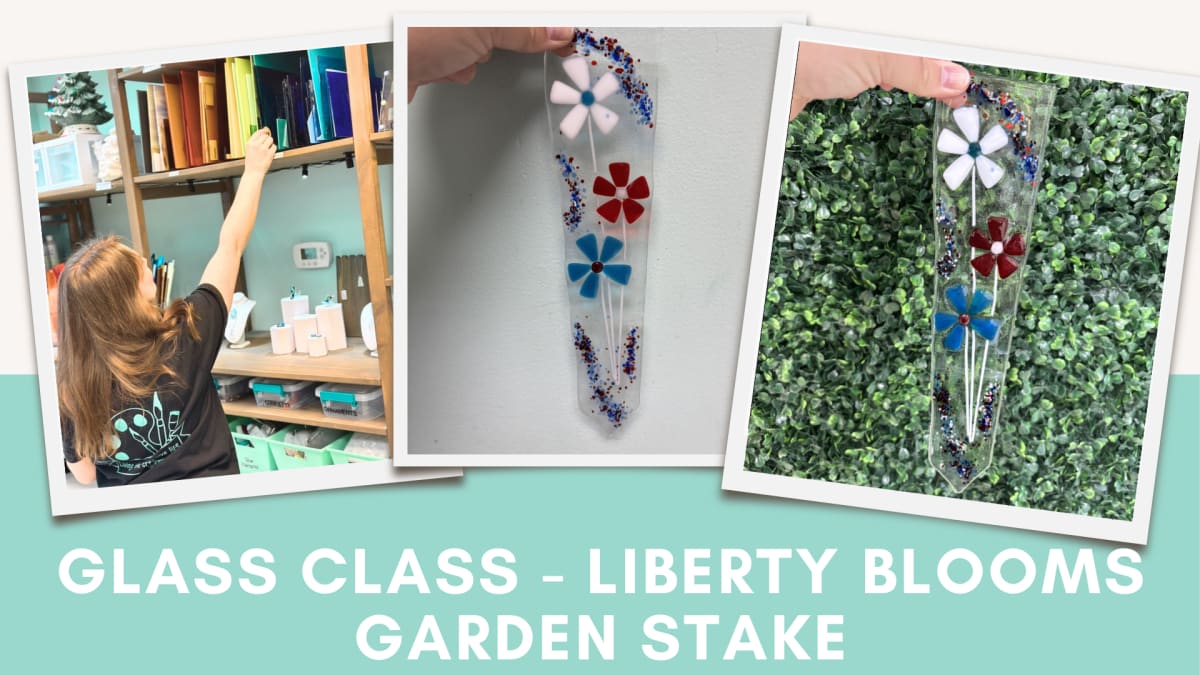 Fused Glass Liberty Blooms Garden Stakes Photo