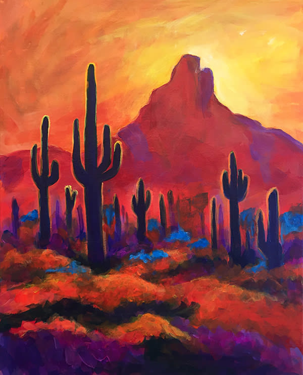 Sip & Paint at Six Byrd Cider - Arizona Dusk Photo