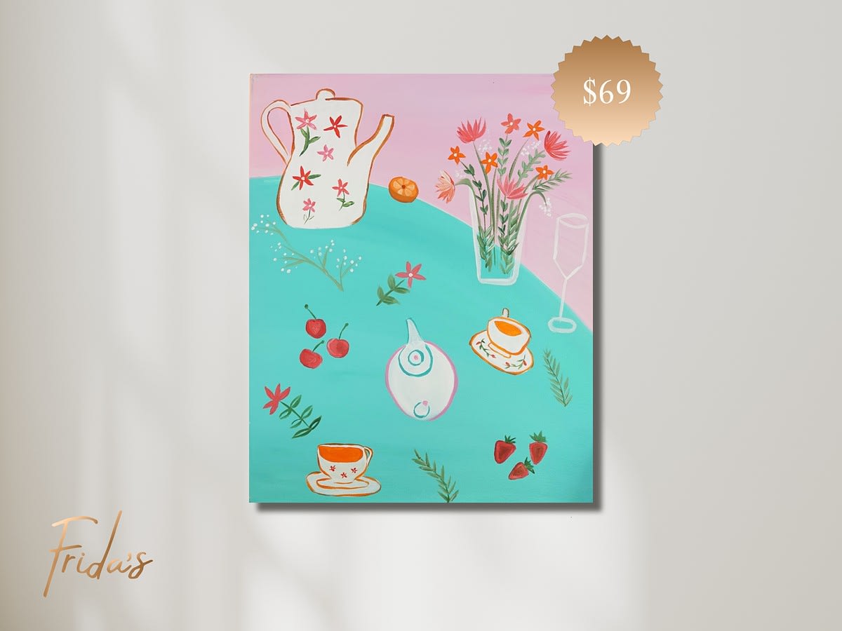 HIGH BUBBLES | Frida's Luxe Sip n' Paint Photo