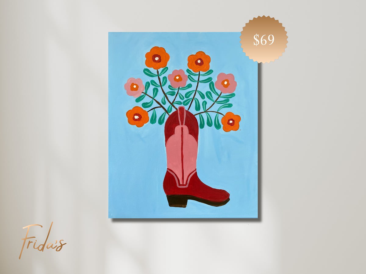HOWDY FLOWER! | Frida's Luxe Sip n' Paint Photo