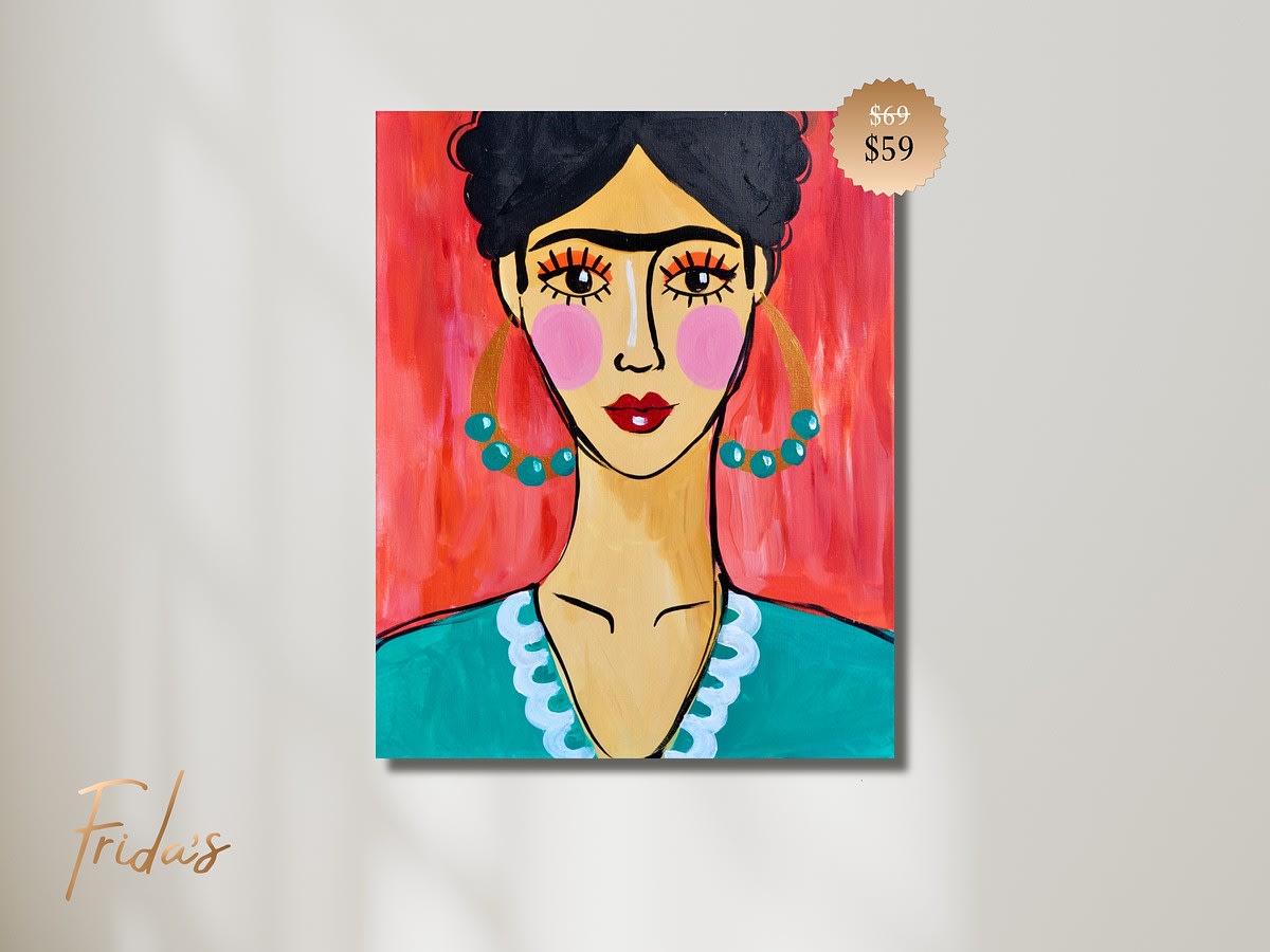 SUNKISSED FRIDA | Frida's Luxe Sip n' Paint - Thrifty Thursdays Photo