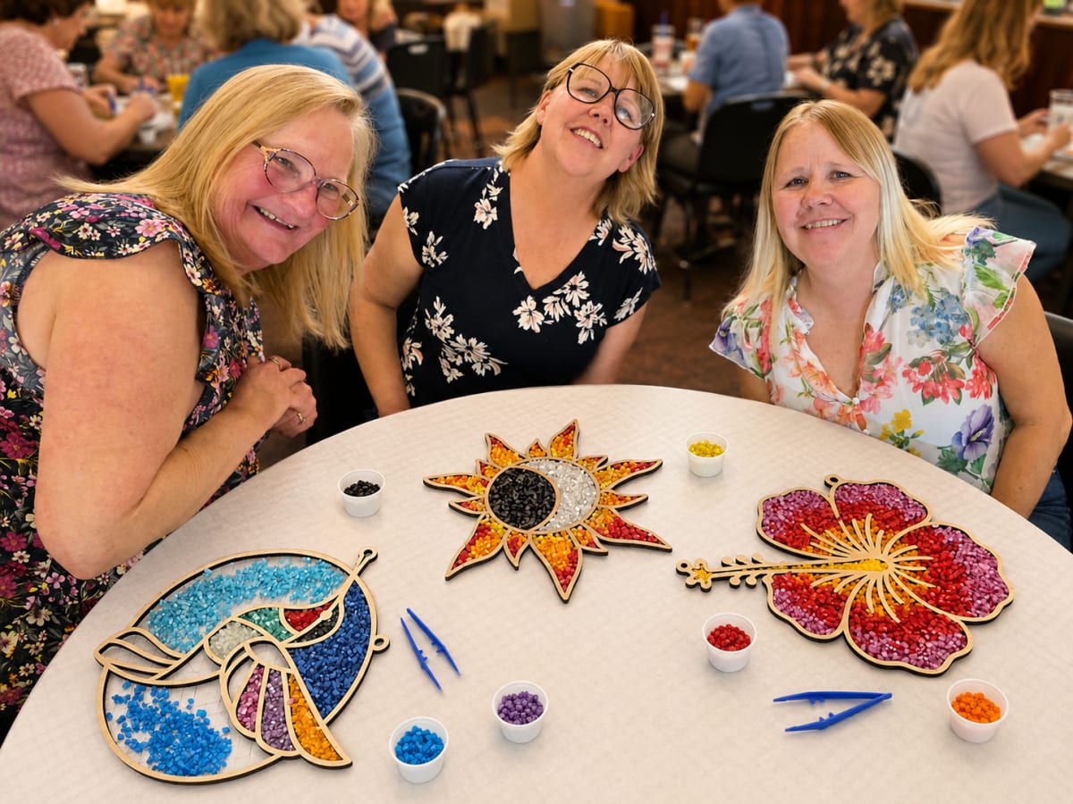 South Bend Crushed Glass Crafting Party at Mishawaka Res Photo