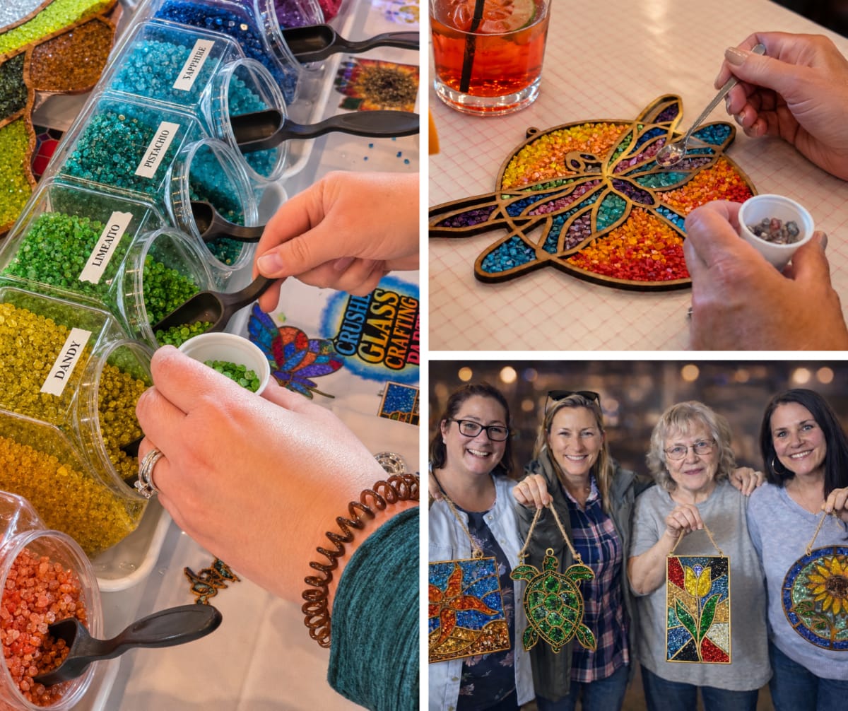 Wayland Crushed Glass Crafting Party Photo