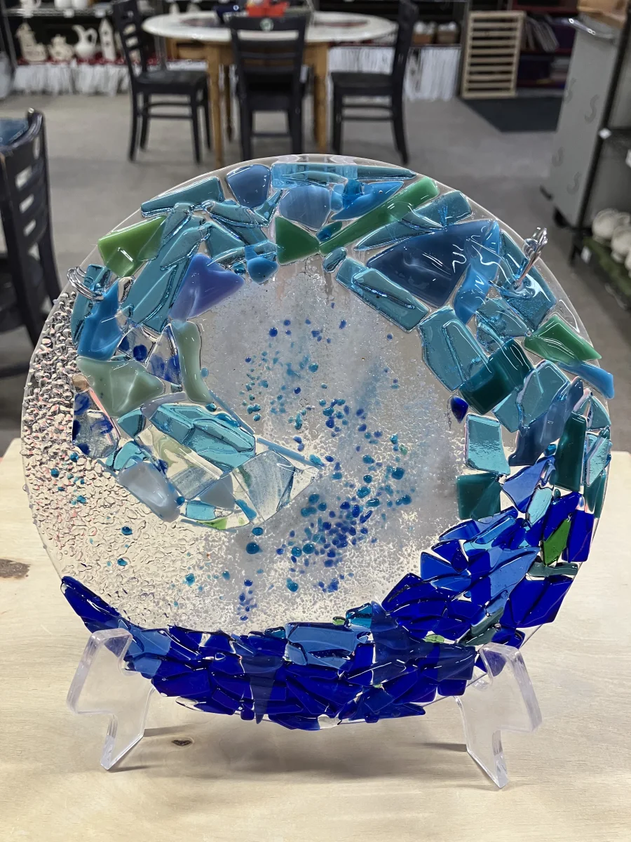 Fused Glass: Textured Wave or Sun Photo