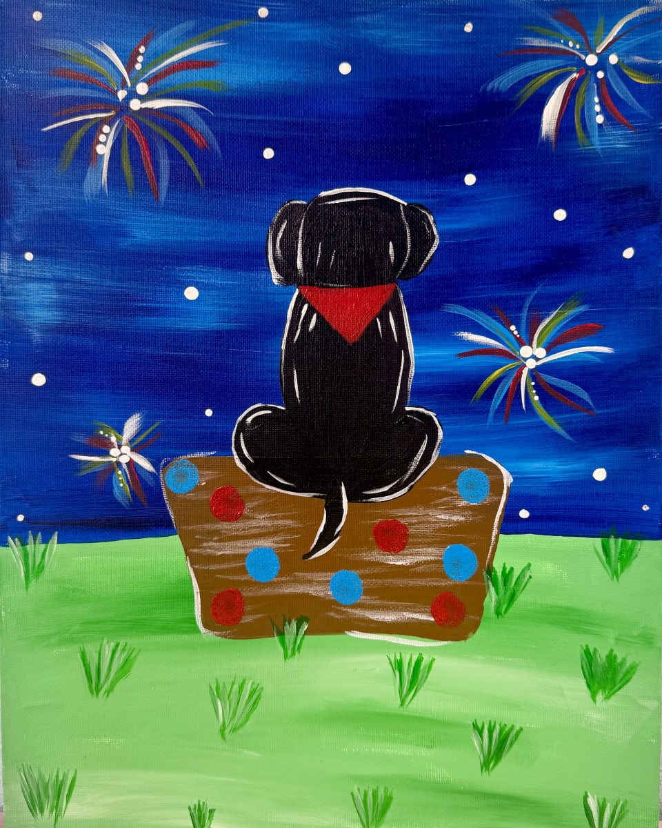 All-Ages Painting Session: Red, White & Woof 🇺🇸 🐶 Photo