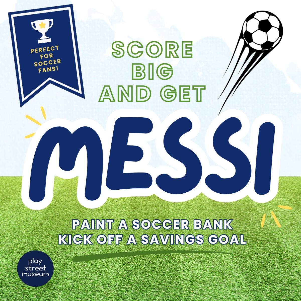 SCORE & SAVE! ⚽️💰 SOCCER BANK PAINT + PLAY - PLAY STREET Photo