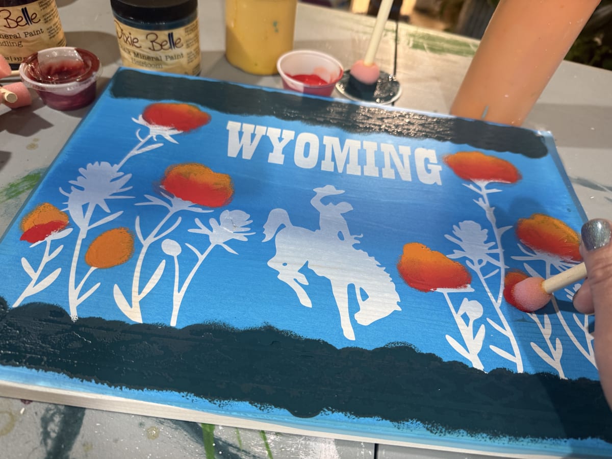 Wood Sign To Go Kit - Wyoming Paintbrush Photo