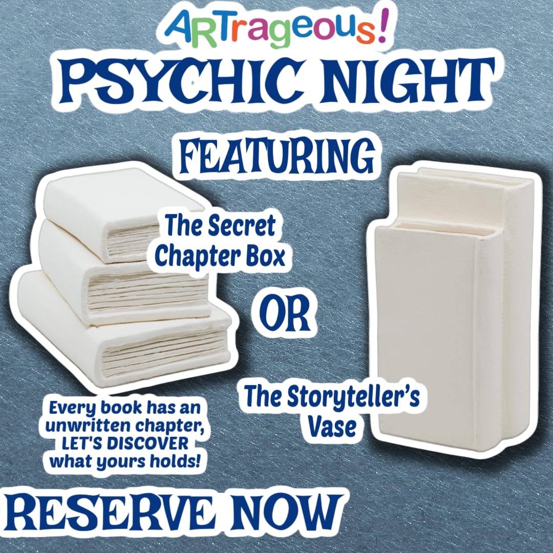 Psychic Night- featuring THE UNWRITTEN CHAPTER with BOOK POTTERY Photo