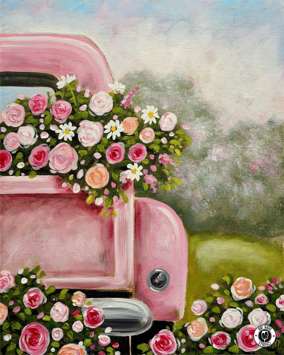 Canvas Class: Pink on Parade Photo