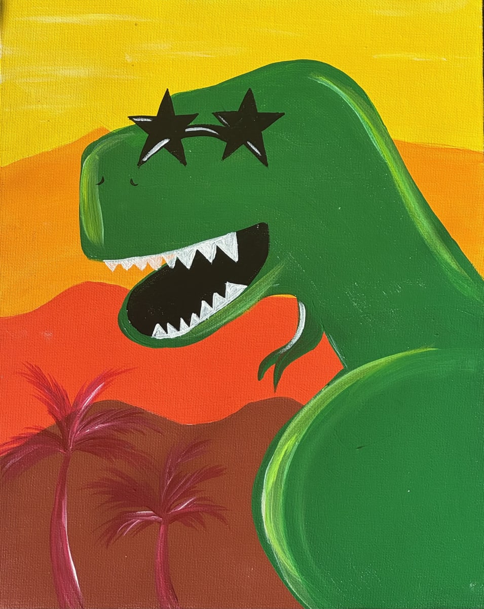 All-Ages Painting Session: Rockstar Dino 🦖 Photo