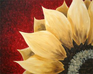Canvas Painting - Autumn Sunflower Photo