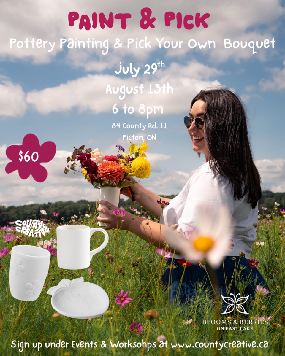 Paint & Pick - Pick Your Own Large Bouquet & Pottery Painting Photo
