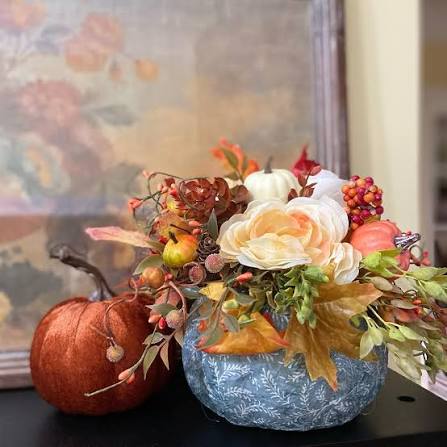 "Pumpkin Centerpiece" Decoupage Class Photo