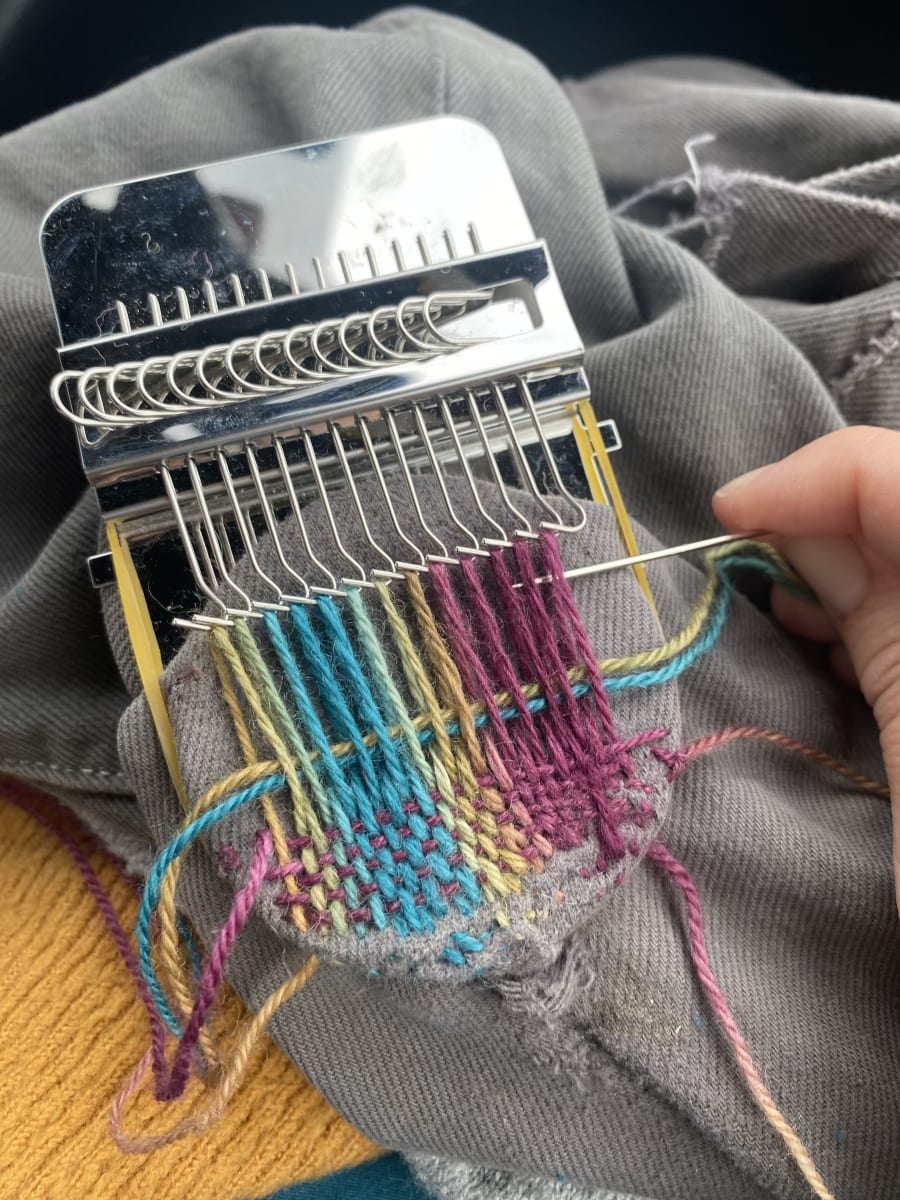 The ART ROOM: Try-It: Visible Darning and Mending with a Loom Photo
