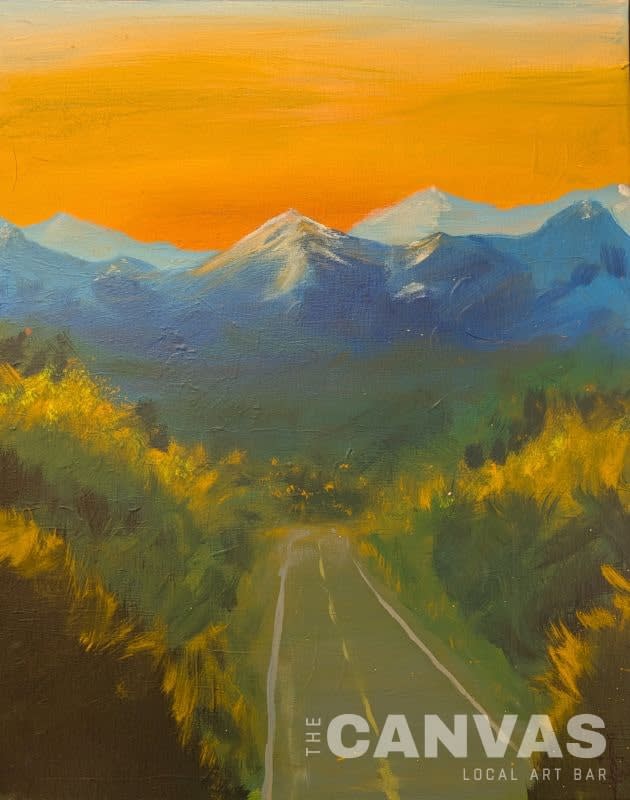 Canvas Classic: Bronco Sunset Photo