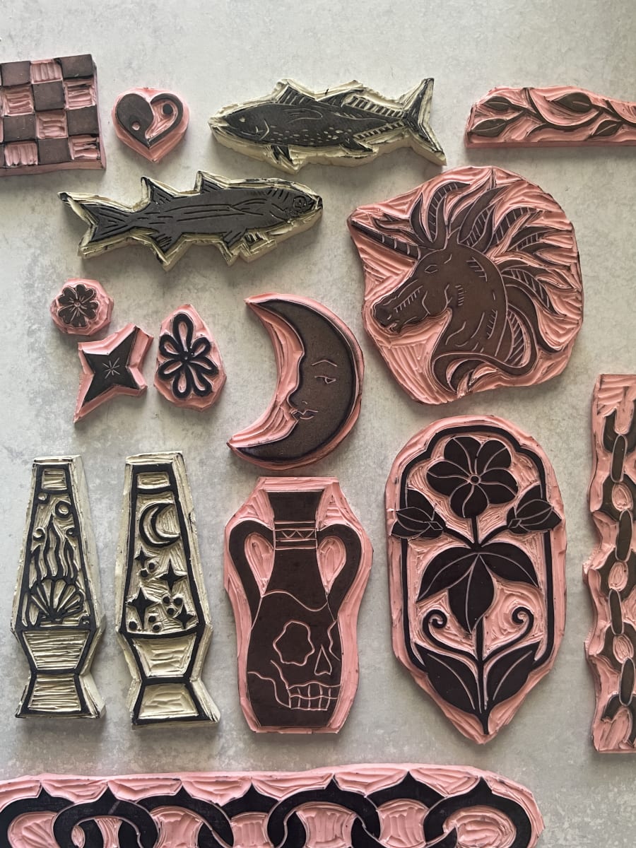 Block Printing: Upcycle Your Fall Wardrobe - a Beginner friendly workshop at That Creative Space in Beacon Photo