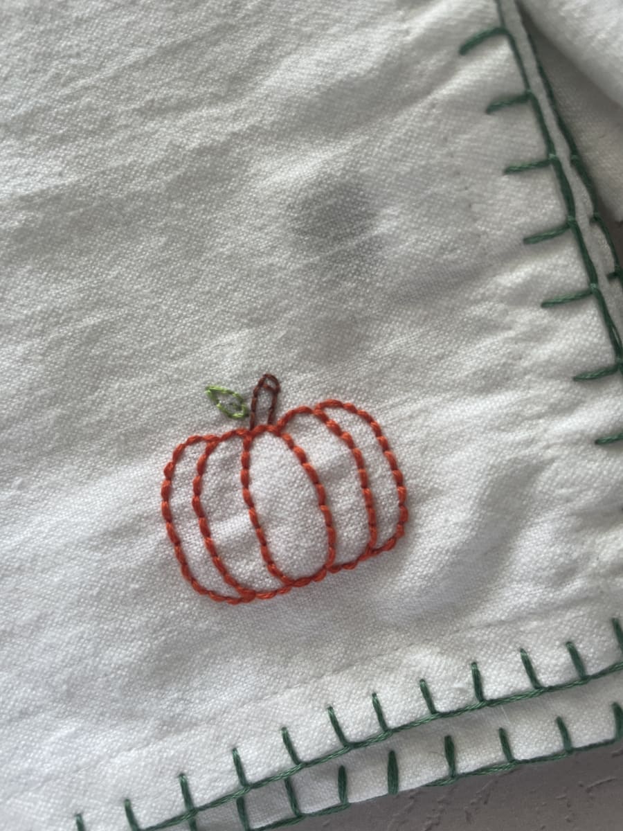 Intro to Embroidery: Autumn Tea Towels Photo