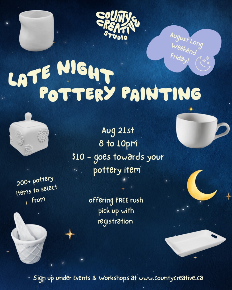 ⭐ Late Night Pottery Painting 🌙 Photo