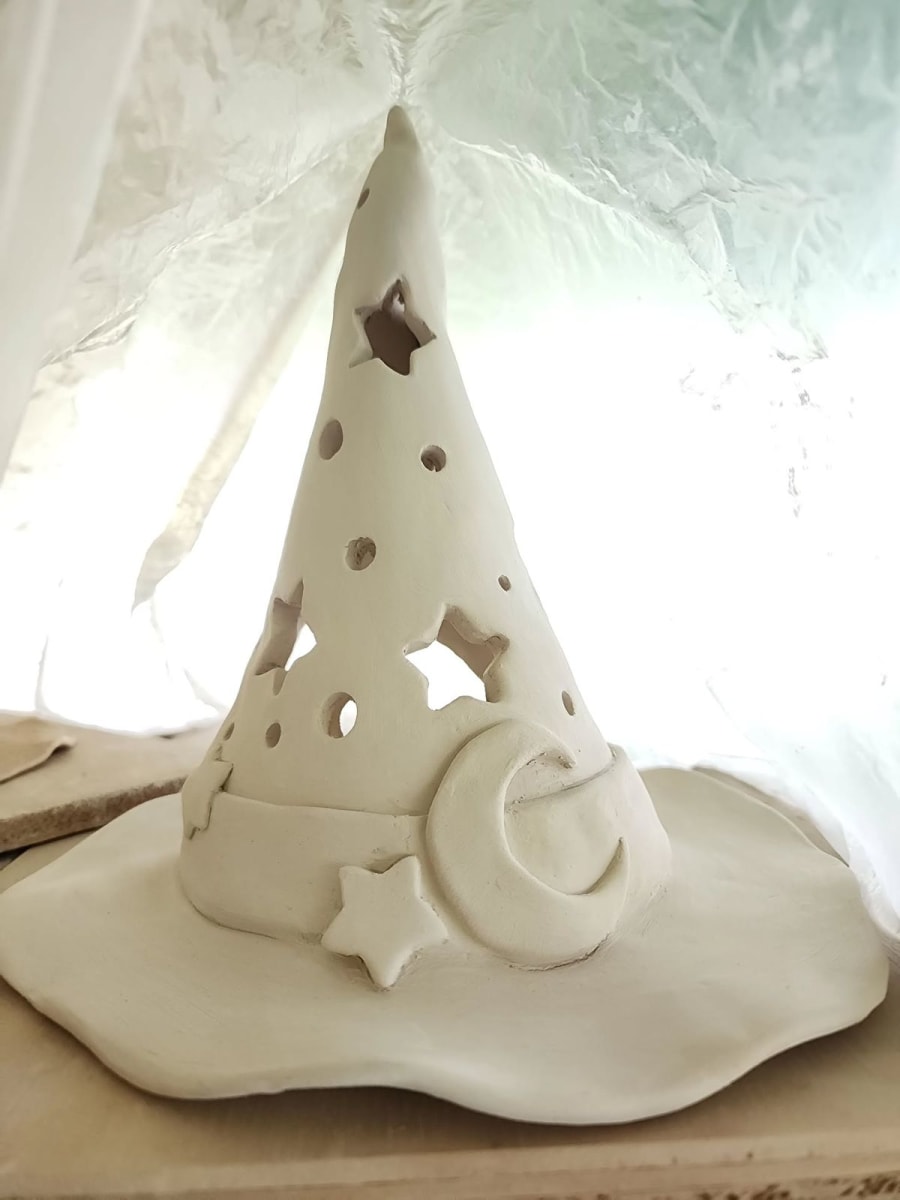 Clay Witch's Hat Luminary Photo