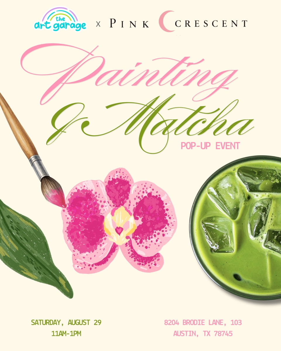 Matcha Morning with Pink Crescent Photo