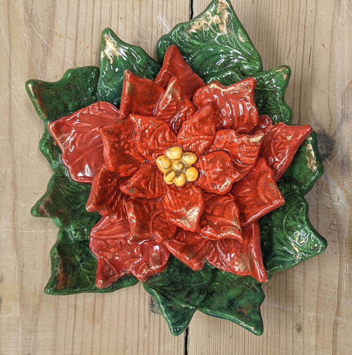 Clay Poinsettia Flower Photo
