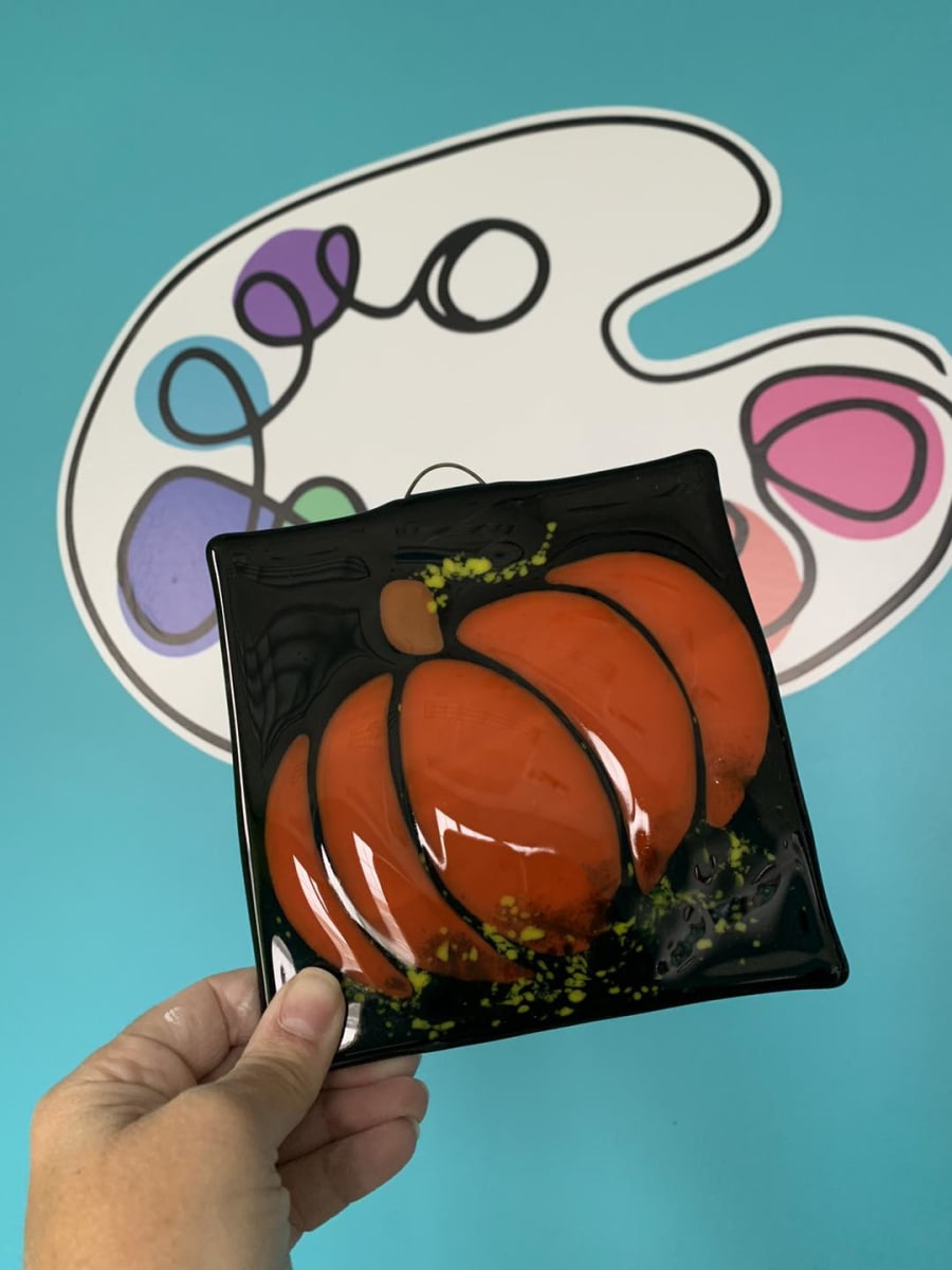 Big & Little Fused Glass Pumpkins Photo