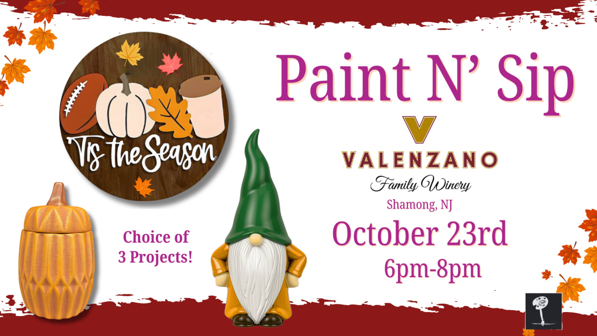 Paint N Sip at Valenzano Winery - October 23rd Photo