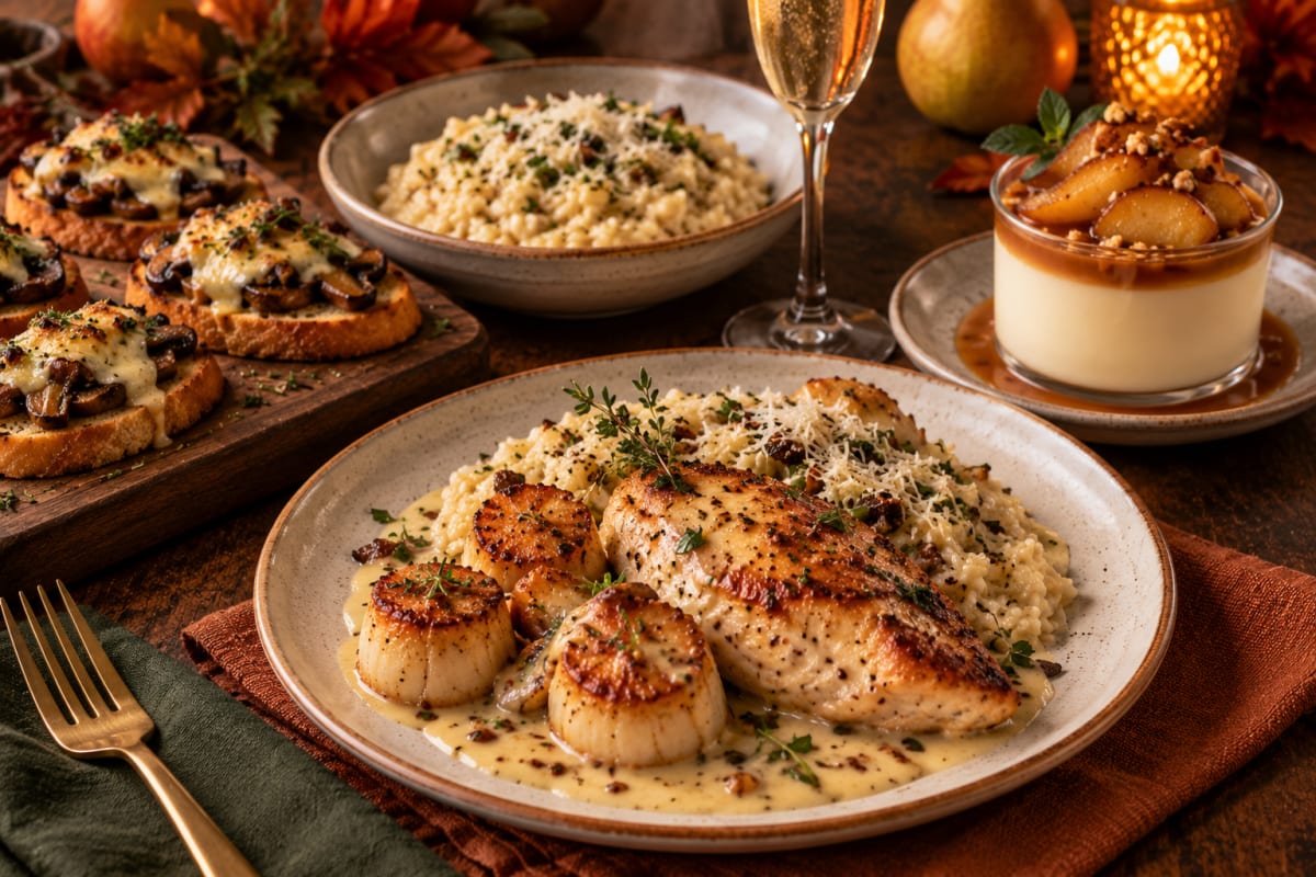 Autumn Date Night: Chicken & Scallops (BYO Beer and Wine) $89.99 per person Photo