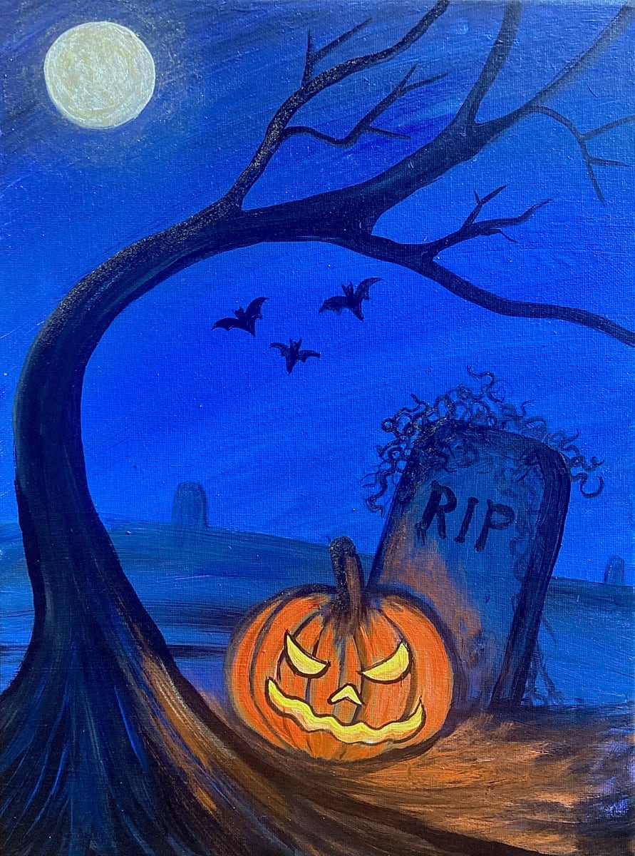 FAMILY FRIENDLY SPOOKY HALLOWEEN PAINTING PARTY Photo