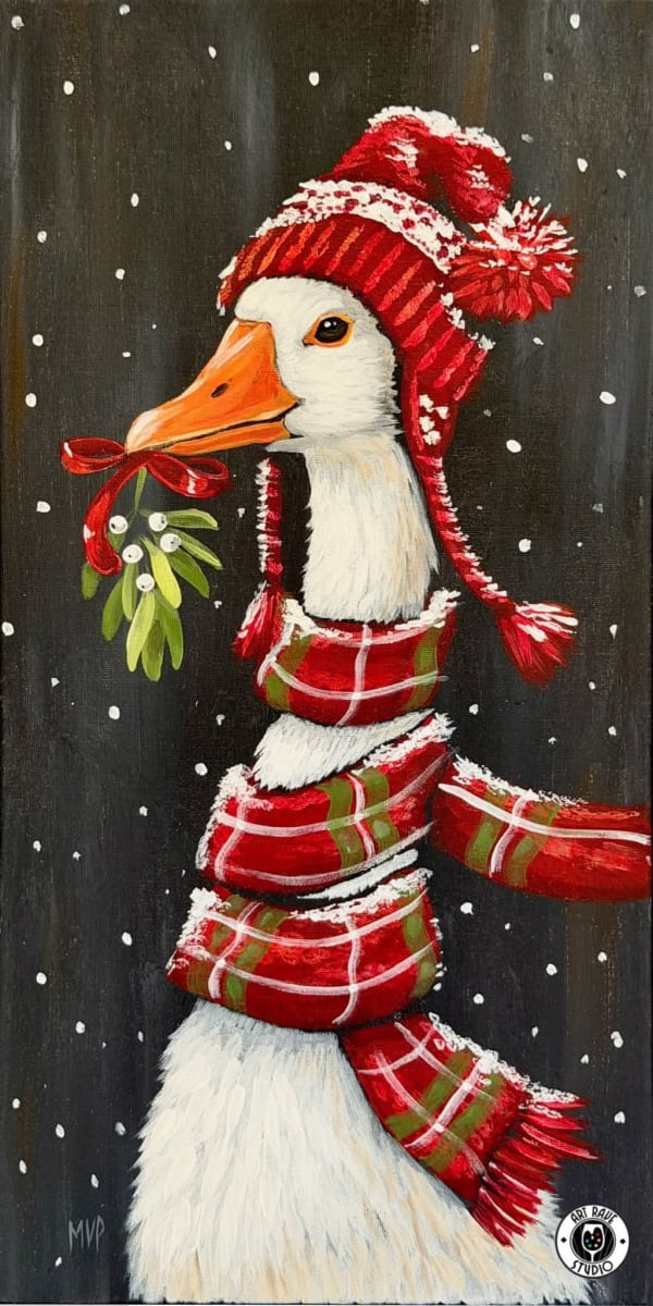 Canvas Class: Kissmas Goose Photo