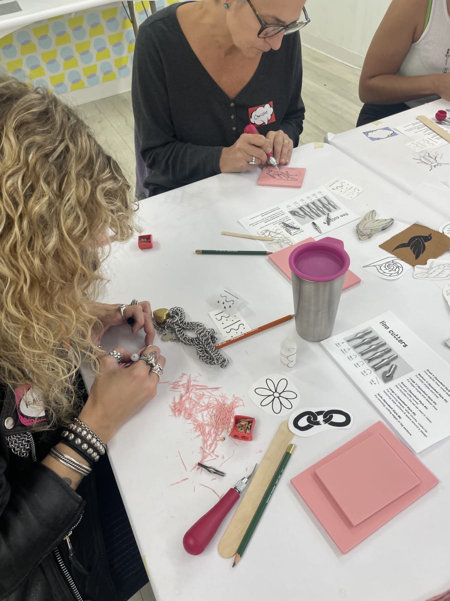 Block Printing on Clothes - a Beginner friendly workshop at That Creative Space in Beacon Photo