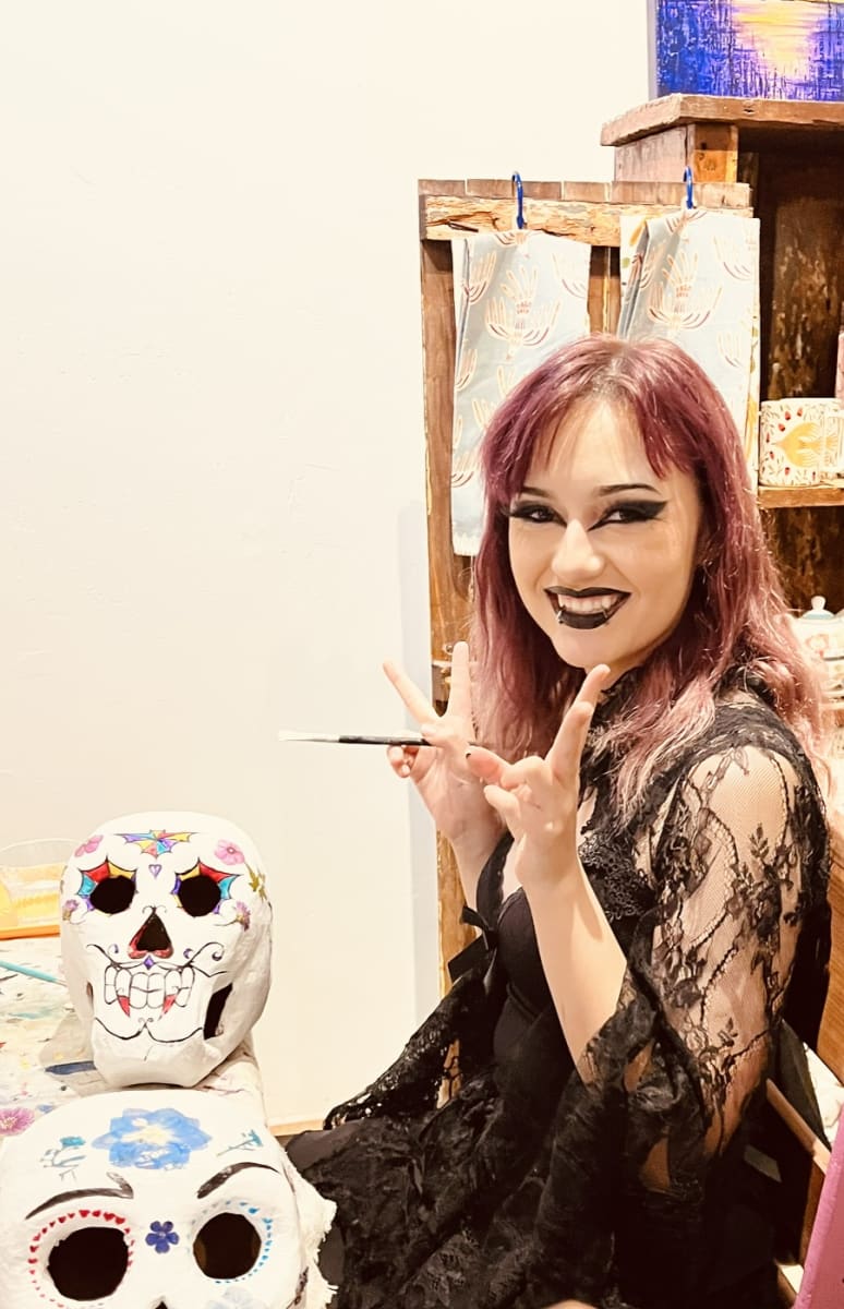 FALL PUMPKIN OR SUGAR SKULL WITH RABBITBRUSH STUDIO Photo