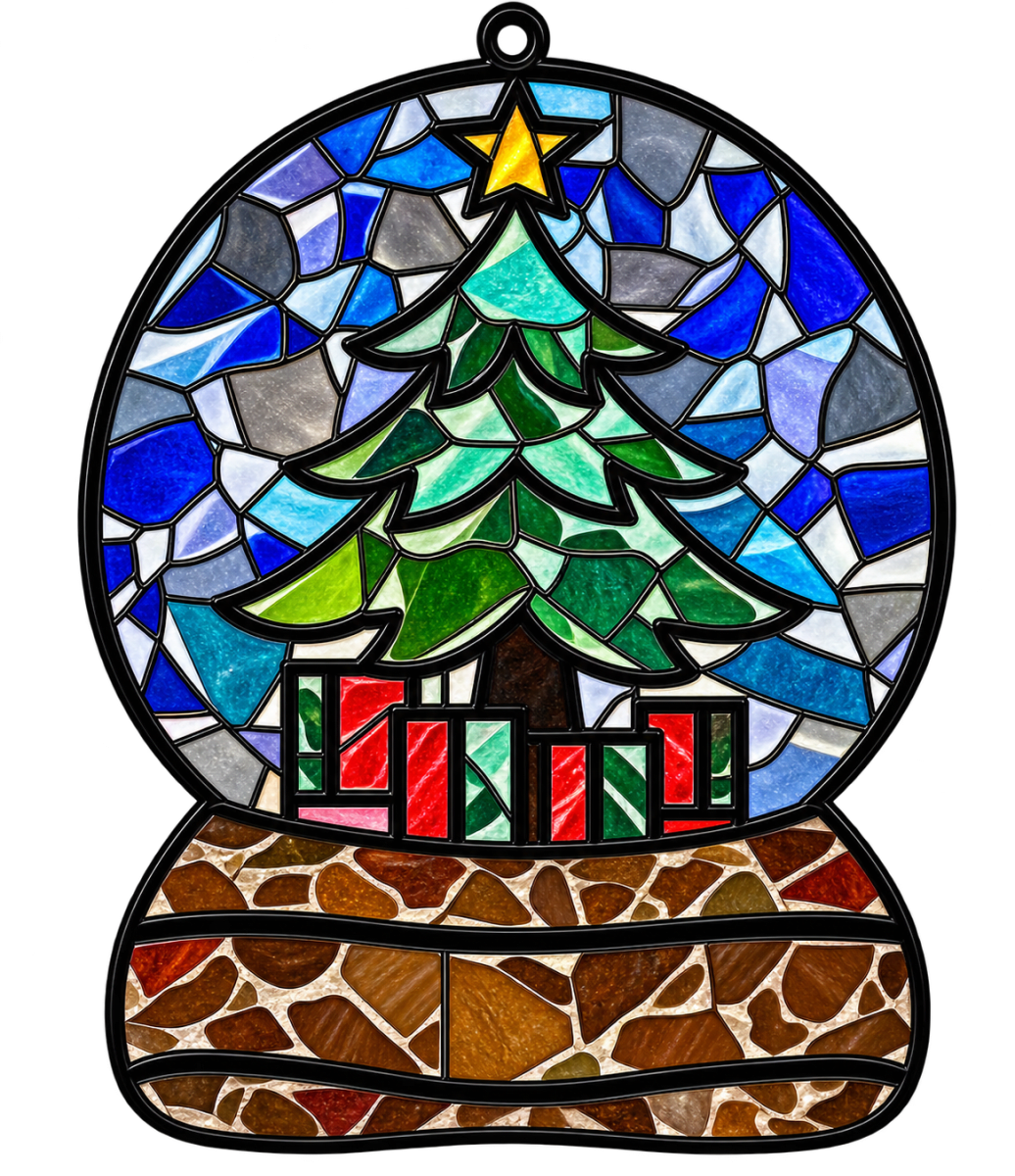 Holiday Faux Stained Glass Photo