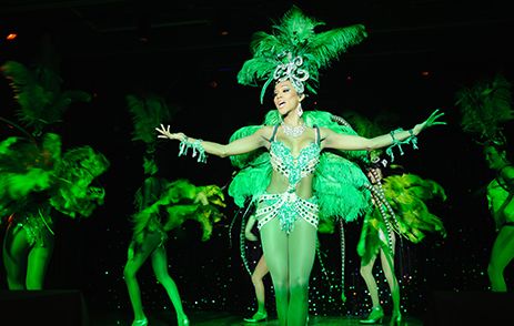 Ladyboys performing on stage in Phuket