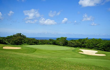 One of Barbados' tranquil golf courses