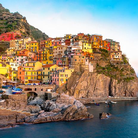 Pretty houses in Positano on Italy's Amalfi Coast