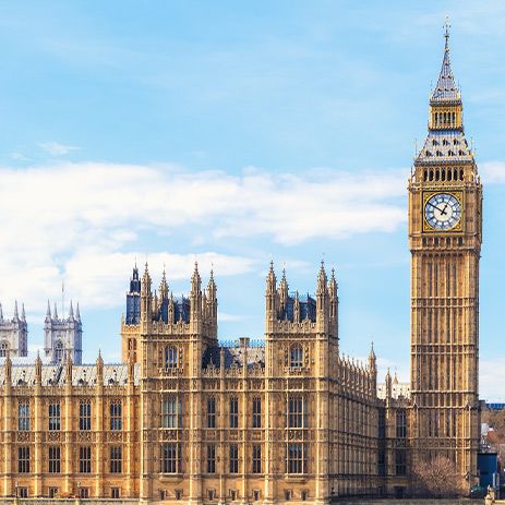 The Houses of Parliament and Big Ben in London