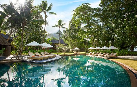 Swimming pool at Constance Ephelia Hotel, Seychelles