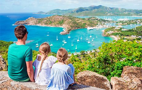 View of English Harbour from Shirley Heights, Antigua