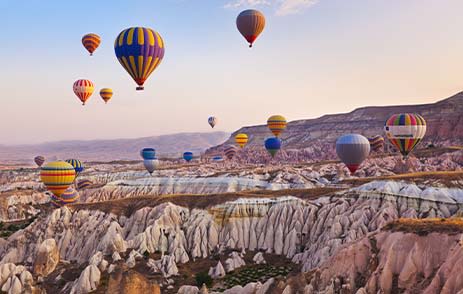 Hot air ballooning in Cappadocia, Turkey