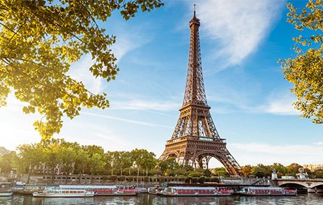 Eiffel Tower in Paris during spring