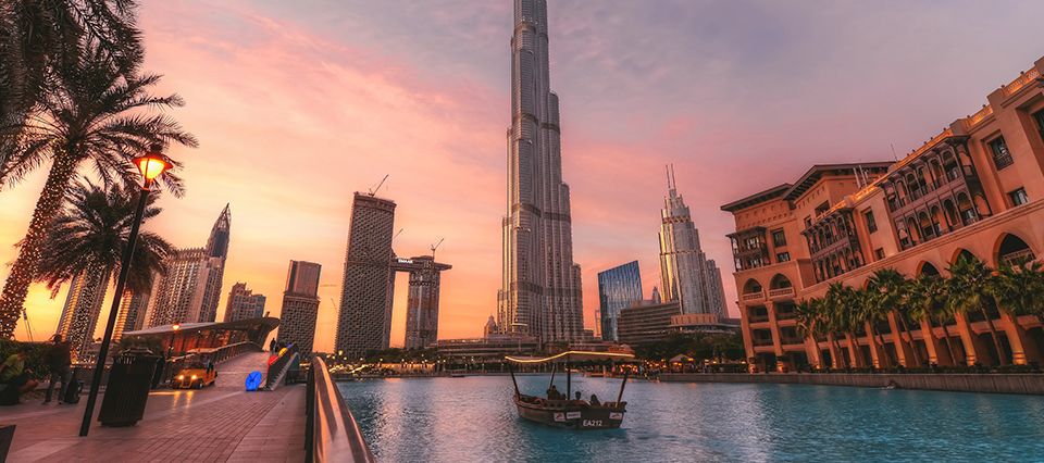 View from Dubai Creek at sunset