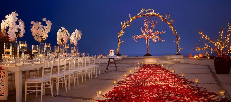 Beautiful wedding ceremony setting