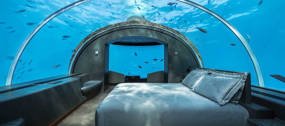 Underwater Master Bedroom, The Muraka at Conrad Maldives