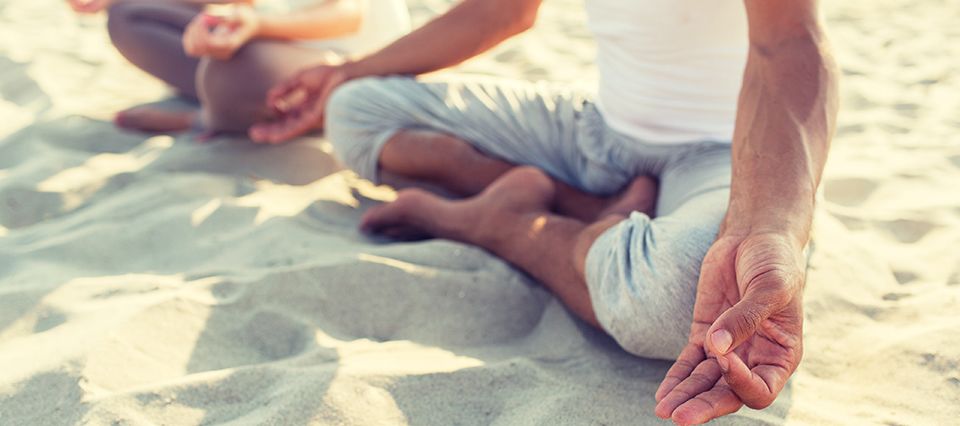 Beach yoga