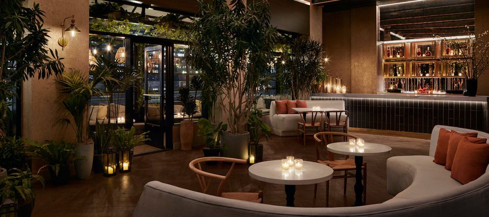 Rooftop bar and lounge at Gansevoort Meatpacking NYC