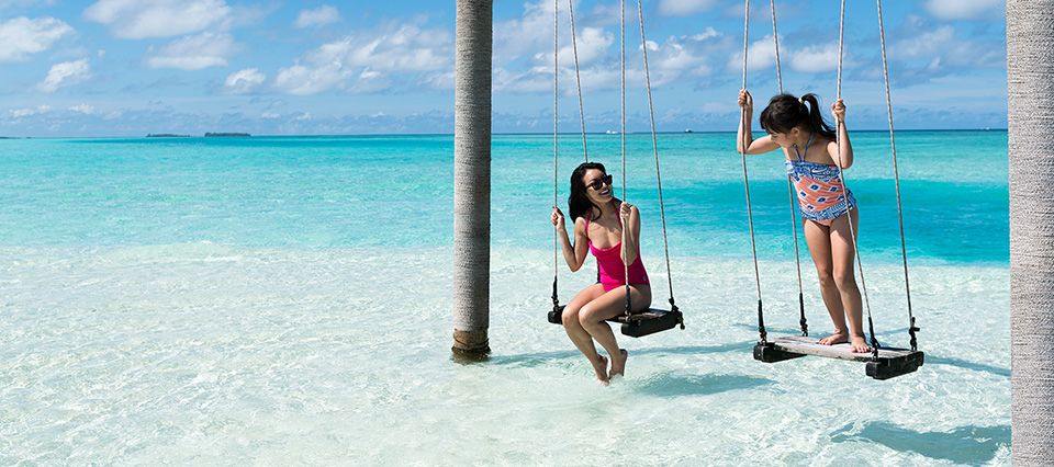 Swings at Anantara Dhigu Resort