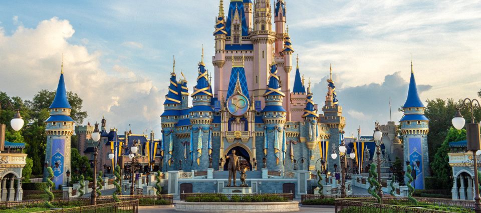 In front of Cinderella’s Castle at The Magic Kingdom