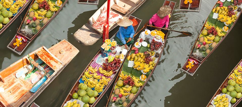 Floating-Market-in-Thailand-close-to-Rosewood-Bangkok