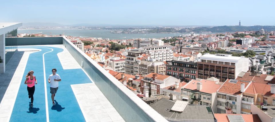 Outdoor running track at Four Seasons Hotel Ritz Lisbon